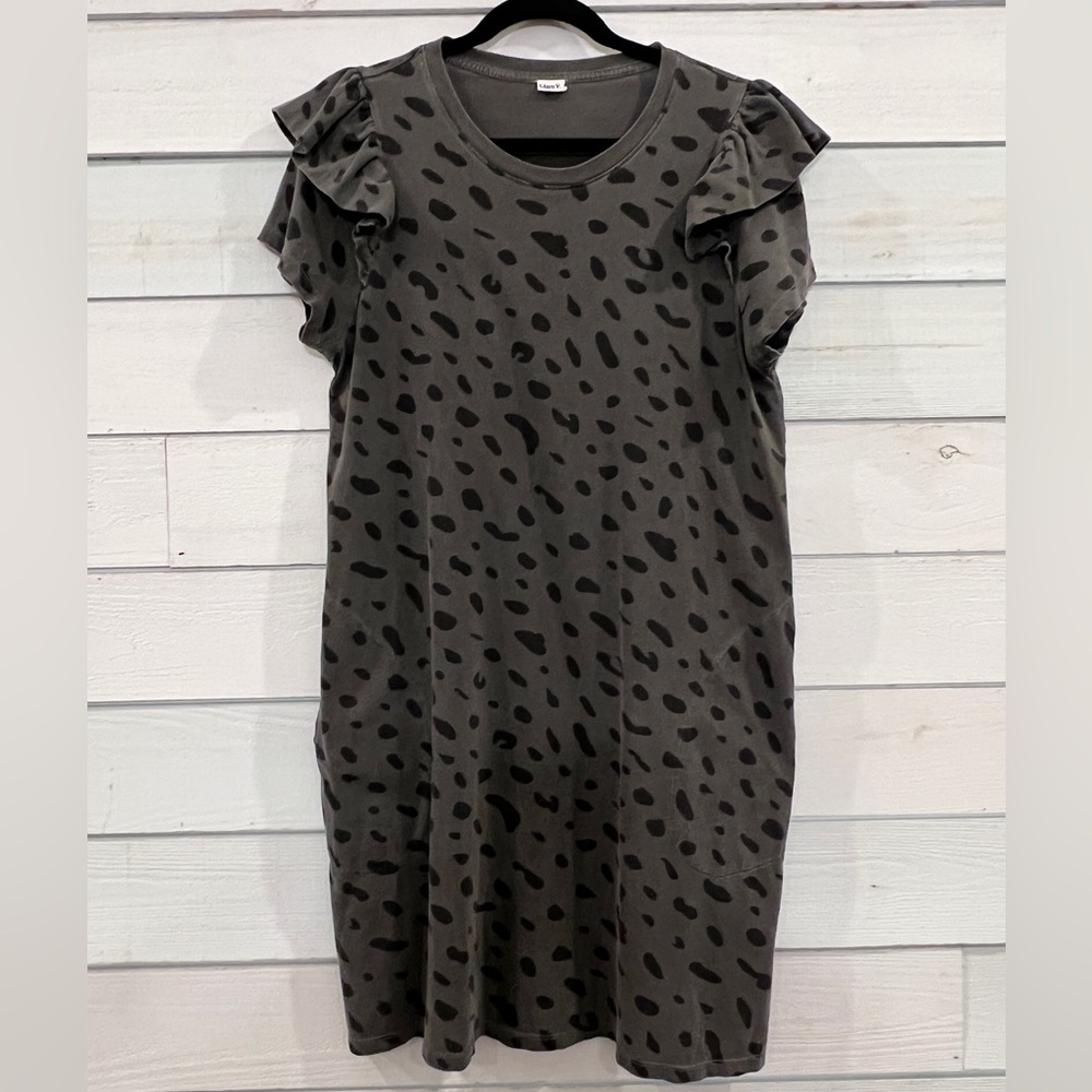 Clare V Ruffle Sleeve Dress